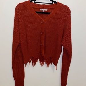 Red/Orange Cropped Sweater